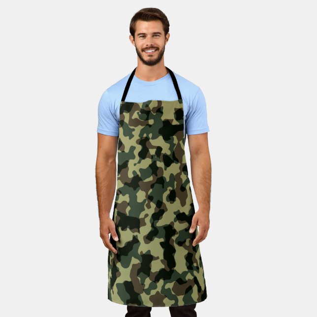 Tablier Cool BBQ Lover Griller Papa Maman Camouflage Grill (Porté)