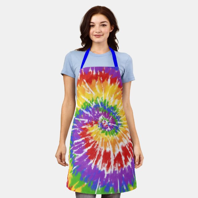 Tablier Cool BBQ Lover Griller Papa Maman Tie Dye Grill (Porté)