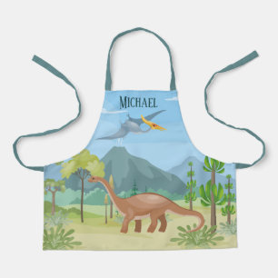 Tablier cool boys dinosaur ajouter nom