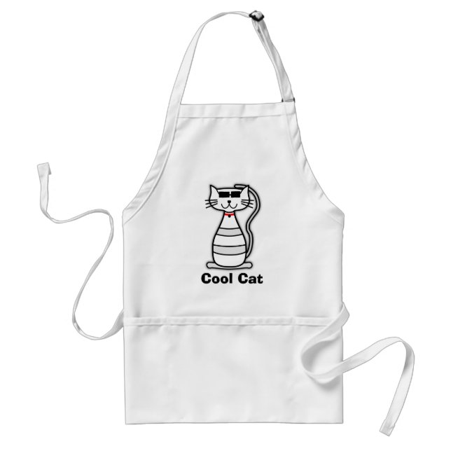 Tablier Cool Chat mignon chatte de dessin animé chat avec  (Devant)