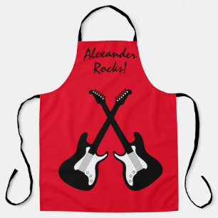 Tablier Cool électrique guitare personnalisée rouge tablie