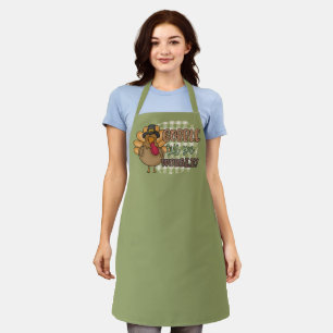 Tablier cool gobble wobble turkey mot art