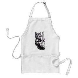 Tablier Cool Music Love | Rock Cat Playing Electric Guitar