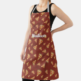 Tablier Cool pizza tranches vintage rouge motif Personnali
