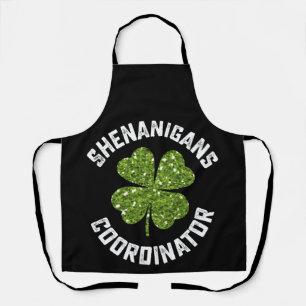 Tablier Coordonnateur de bêtises drôle de la Saint-Patrick