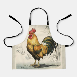 Tablier Coq doré art japonais