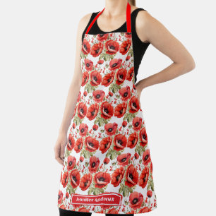 Tablier Coquelicots Floral Poppy