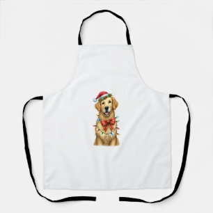 Tablier Coquette Chien retrieur d'or Mignonne Noël de Bow 