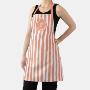 Tablier Coral Pink Beach Strig Personnalisé Monogramme