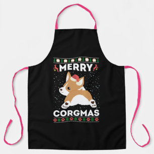 Tablier Corgi Ugly Pull Corgmas Père Noël Corgi