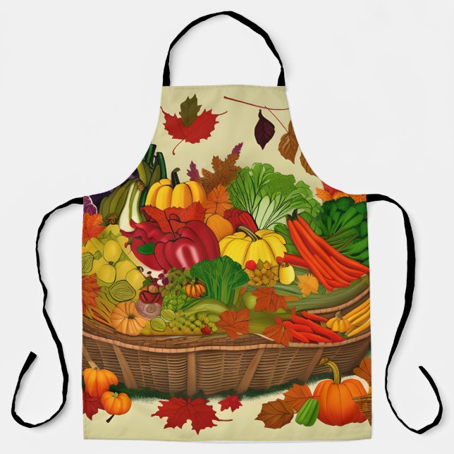 Tablier Cornucopie pleine de légumes (Recto)