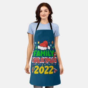 Tablier Correspondance famille Noël 2022 Équipe Père Noël 
