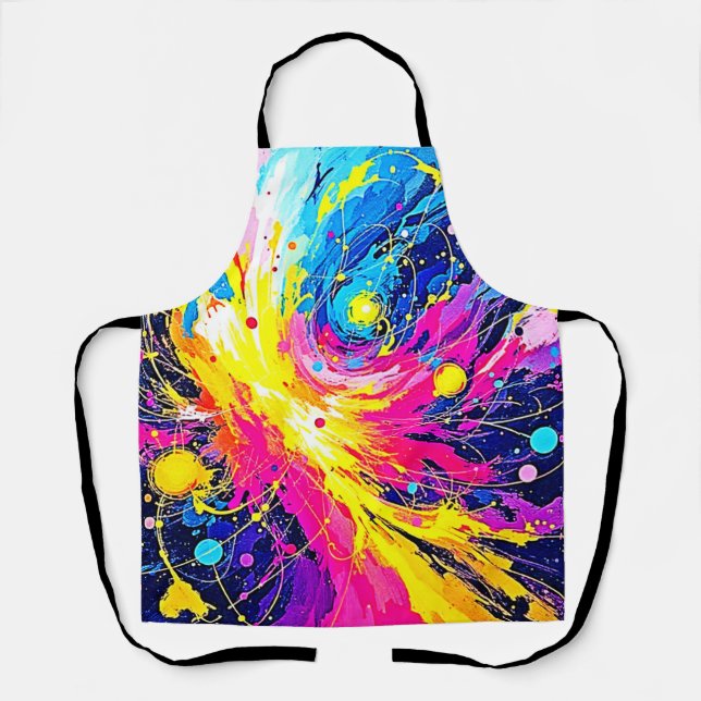 Tablier Cosmic Burst: Vibrant Splatter Art (Recto)