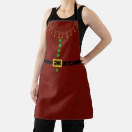 Tablier Costume d'elfe de père Noël