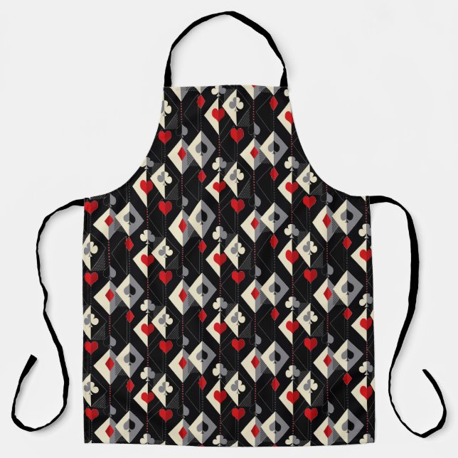 Tablier Costumes de jeu de cartes en poker. (Recto)