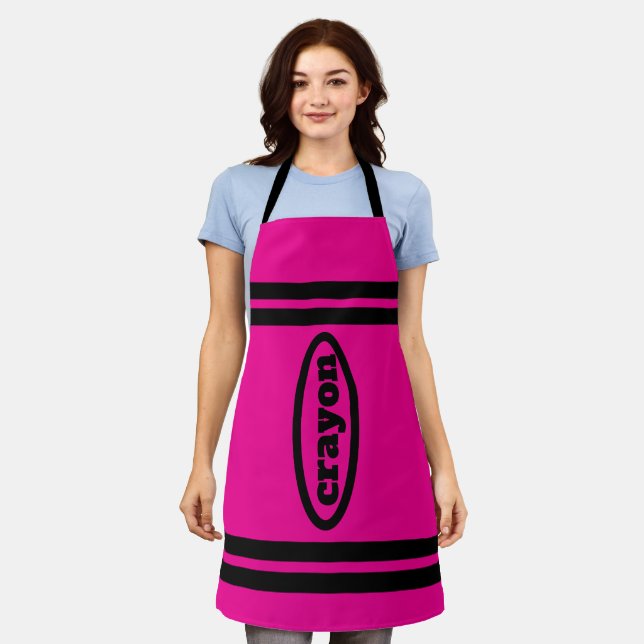 Tablier Costumes famille et groupe Crayon Apron - Fuchsia (Porté)