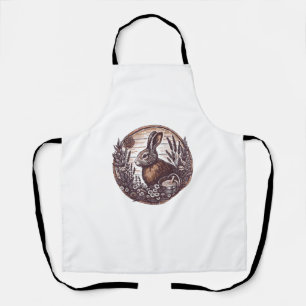 Tablier Cottagecore Rabbit Wild Hare Boho Rustique