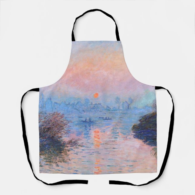 Tablier Coucher de soleil sur la Seine Claude Monet (Recto)