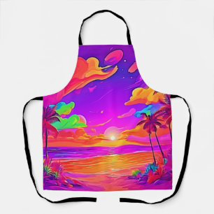 Tablier Coucher de soleil tropical vif