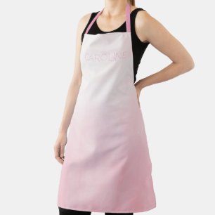 Tablier Couleur Aquarelle Stylish Pink Ombre, effet person