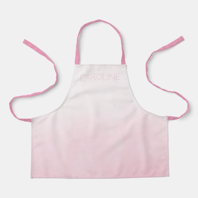 Tablier Couleur Aquarelle Stylish Pink Ombre, effet person (Recto)