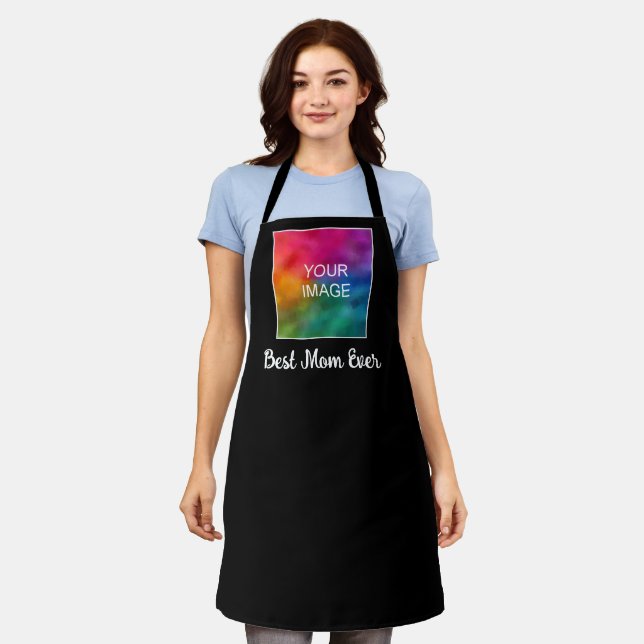Tablier Couleur de l'image personnalisée Modèle Meilleure  (Porté)