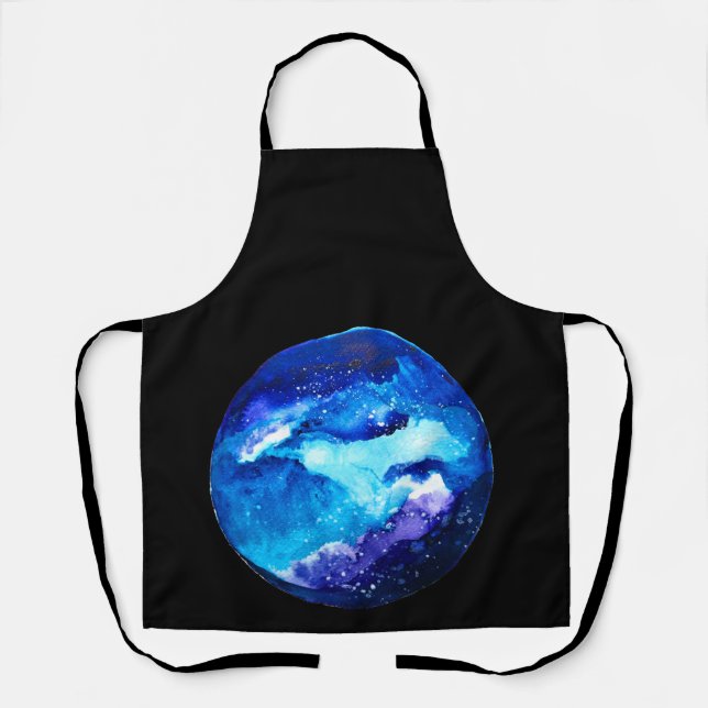 Tablier Couleur d'eau nébuleuse de la galaxie de la planèt (Recto)