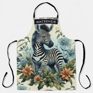 Tablier Couleur d'eau Vintage pour bébé Zebra