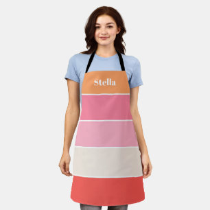 Tablier Couleur d'été personnalisée Peach rose Barrages
