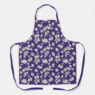 Tablier Couleur et fleurs de la prune