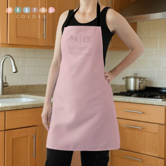 Tablier Couleur Rose Saumon Pêche Pastel Lumière Douce Sol