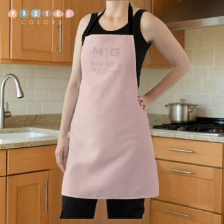 Tablier Couleur Rose Saumon Pêche Pastel Lumière Douce Sol