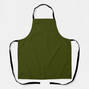 Tablier Couleur solide vert olive foncé
