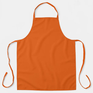 Tablier Couleur unie orange épice citrouille vintage