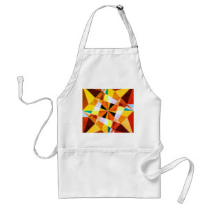 Tablier Couleurs chaudes Cool formes géométriques angulair
