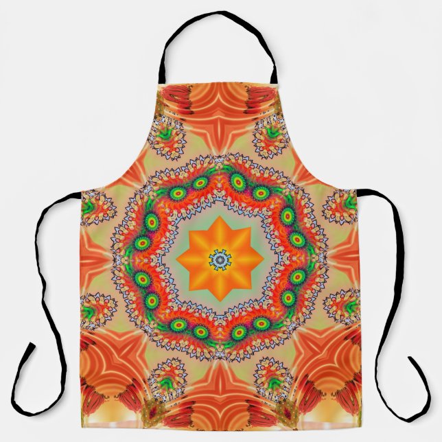 Tablier Couleurs d'énergie vibrantes : design mandala. (Recto)