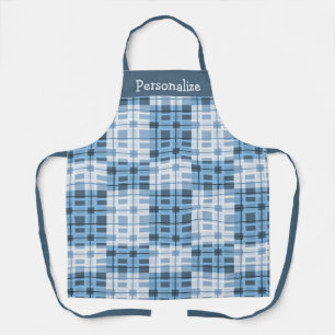 Tablier Couleurs du Motif géométrique bleu Personnalisé