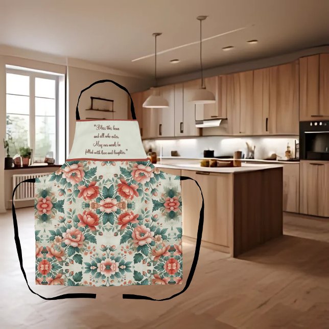 Tablier Country Cottage Floral Personnalisable (Créateur téléchargé)