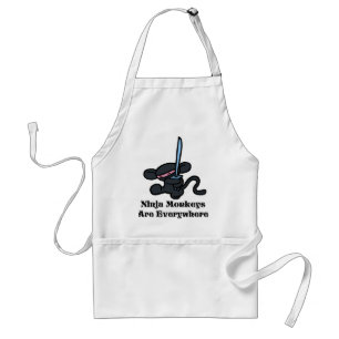 Tablier Coup-de-pied noir de Ninja