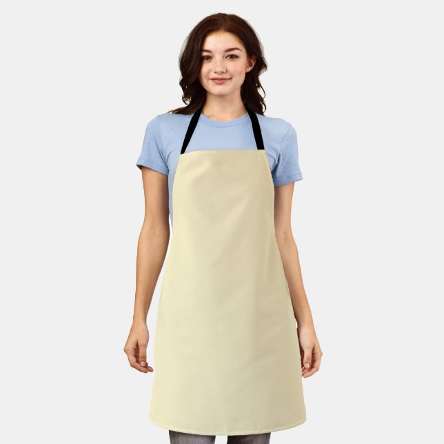 Tablier Coupe de beurre pâle Couleur uni jaune (Porté)