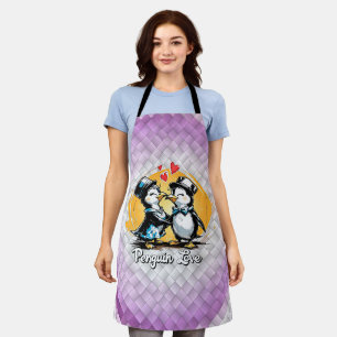 Tablier Couple de manchots charmants