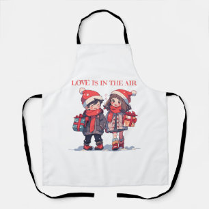 Tablier Couple de Noël - L'amour est dans l'air