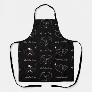 Tablier Couple Noms Motif Romantique Saint Valentin mignon
