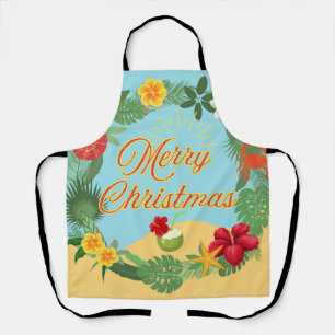 Tablier Courbe de Noël tropicale
