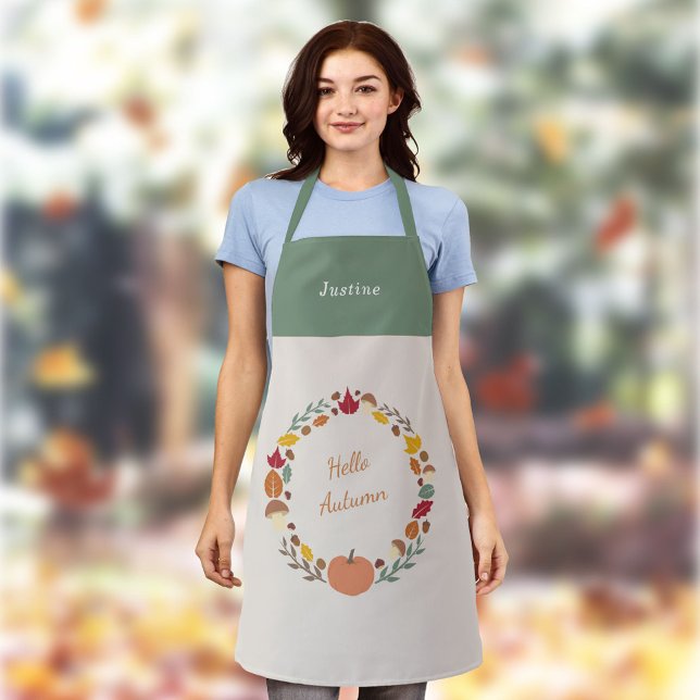 Tablier Couronne d'automne (Fall Wreath Apron)