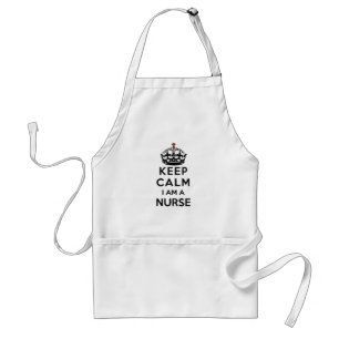 Tablier couronne rouge Conserver le calme Je suis infirmiè