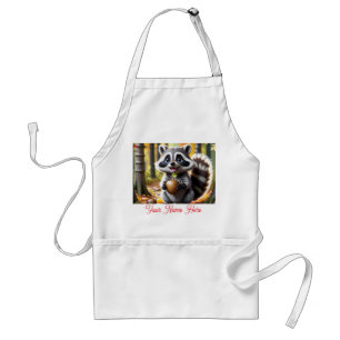 Tablier Coute Kawaii style Raccoon Autumn Cadre