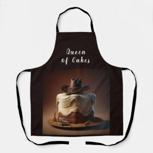 Tablier Cowboy Baking Apron Western Cake Graphic
