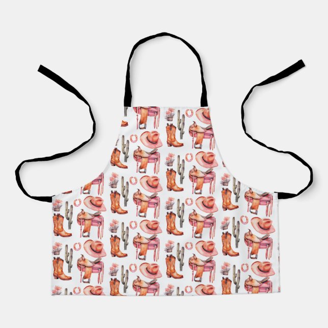 Tablier Cowgirl rose occidentale (Recto)