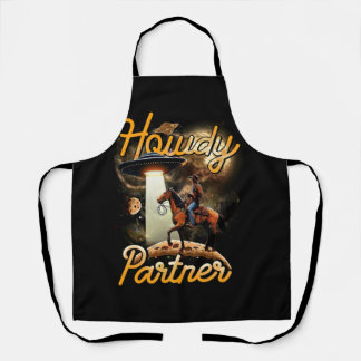 Tablier Cowgirl Western Pays Alien Cowboy UFO Howdy Par